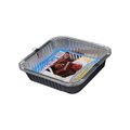 Home Plus Home Plus 6392062 8 x 8 in. Durable Foil Square Cake Pan - Silver- pack of 12 6392062